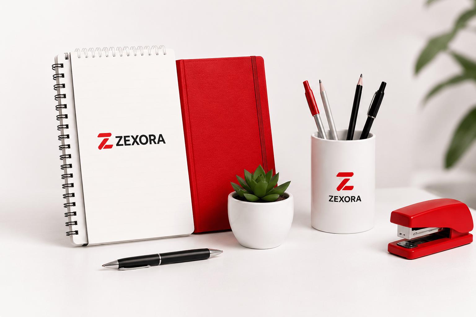 Zexora brand hero section